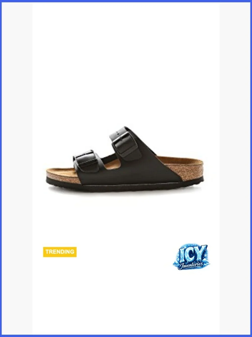 Vegan Sandals with Original Cork Footbed, Adjustable Straps